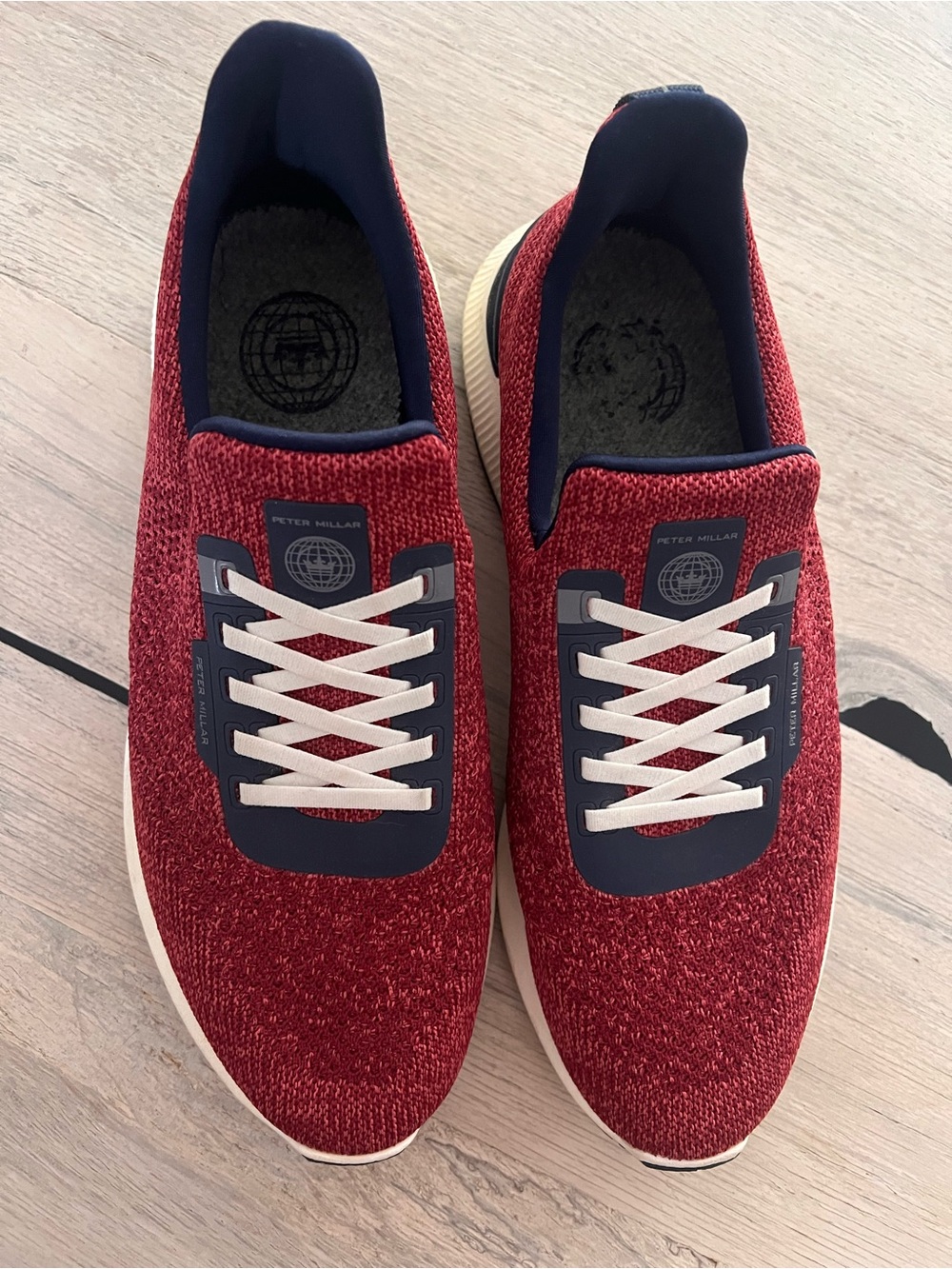 Peter Millar Crown Sport Men's Hyperlight Apollo Sneakers Clared Red Size 12.5 - Picture 2 of 10